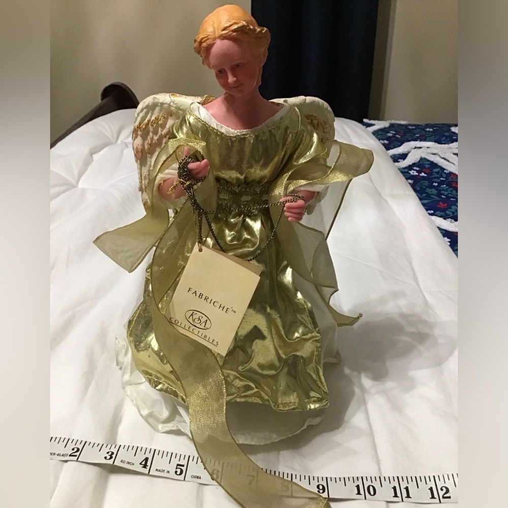 Gold Angel Christmas tree topper